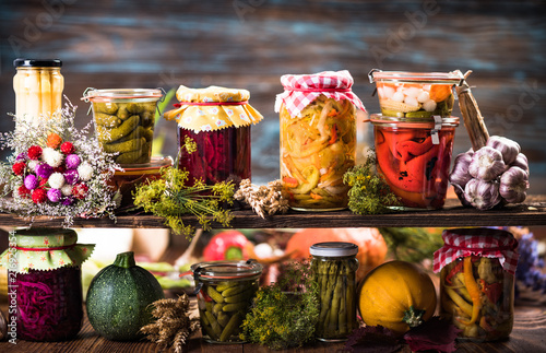 Preserved food, marinated fermented and pickled vegetables