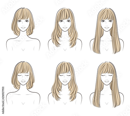 ヘアスタイルのイラスト