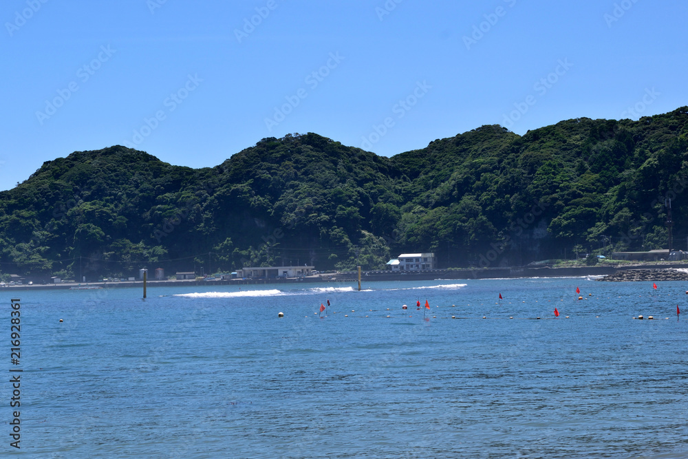 Obraz premium 上総興津 森林と海