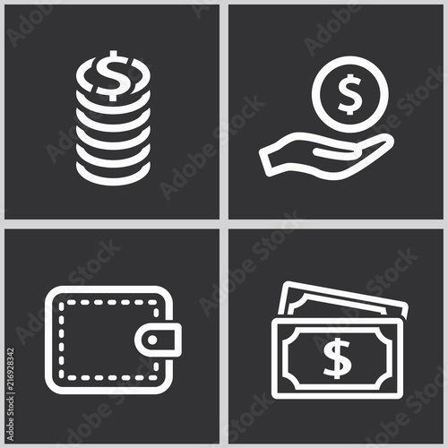 Vector investments money icon.