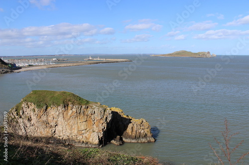 rock in the sea close howth, dublin, ireland