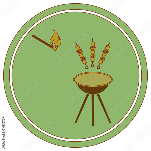 Grilled kebab icon