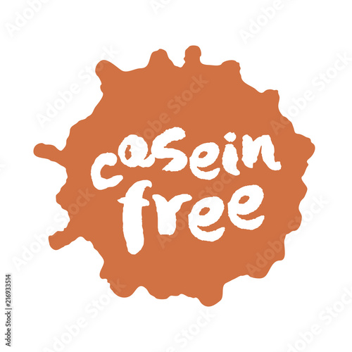 Calligraphy Caseine Free Label on a Blot