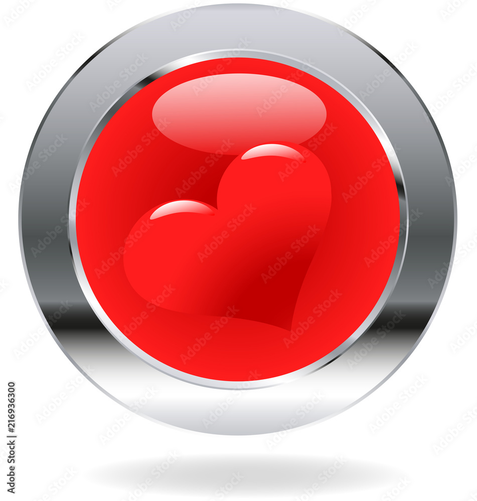 heart love button