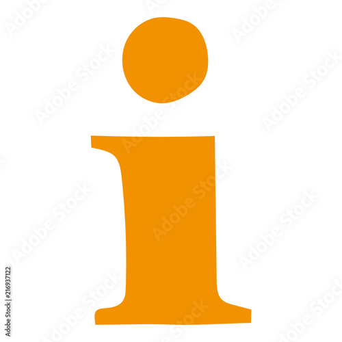 Handgezeichnetes Informationen-Icon in orange