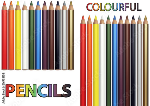 Colorful Pencils Isolated o...