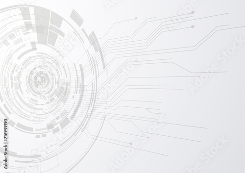 Abstract gray technology shape vector background. EPS10