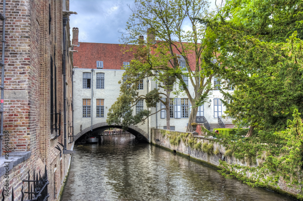 Brugge canals and medieval architecture, Belgium