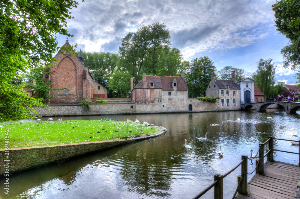 Lake of Love and Beguinage, Bruges, Belgium