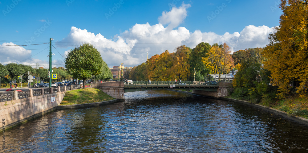Fototapeta premium View of the embankment of Moyka river in Saint-Petersburg