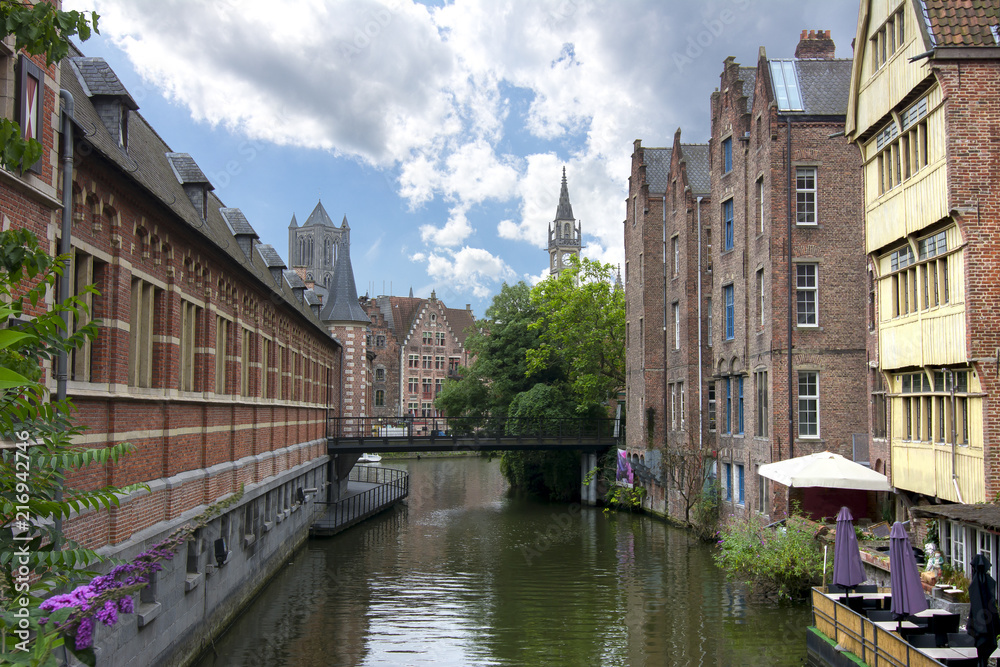 Gent canals and architecture, Belgium