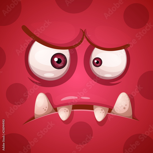 Cute, funny, crazy monster character. Helloween illustration Vector eps 10