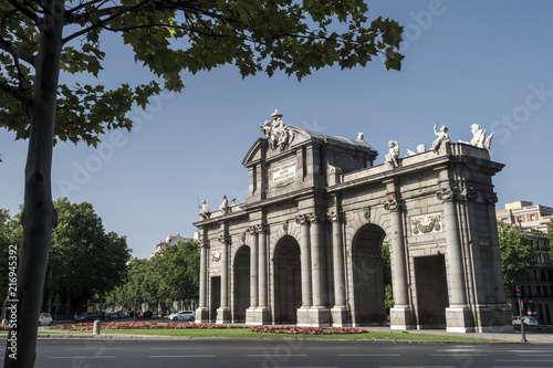 Alcala Gate or Puerta de Alcala is a monument in the Plaza de la Independencia in Madrid, Spain