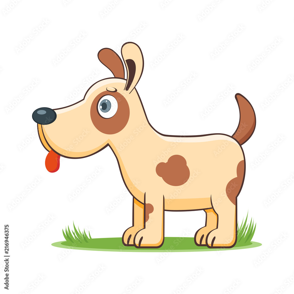 Obraz premium happy cartoon dog
