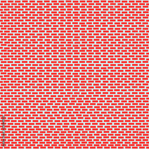 Seamless red brick wall pattern for background. Interior red grunge brick wall background. Grunge orange brick wall vector illustration flat style design.