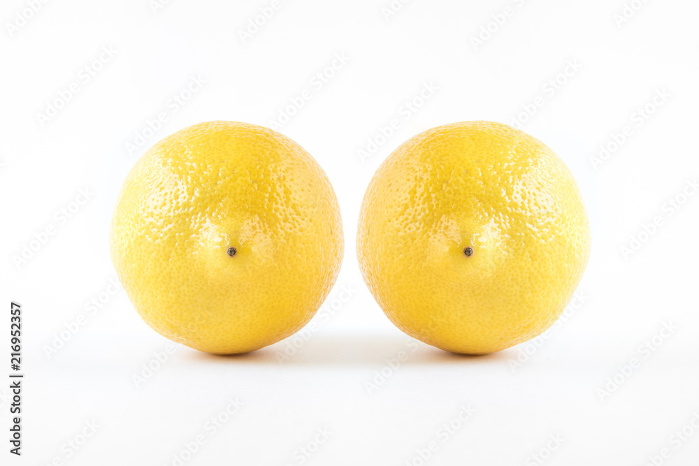 two lemons, conceptual image of woman body two lemons, conceptual image of woman body