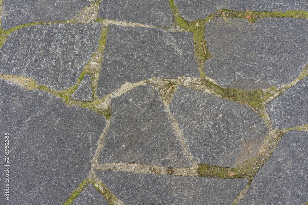 Obraz premium stone path grey concrete top view