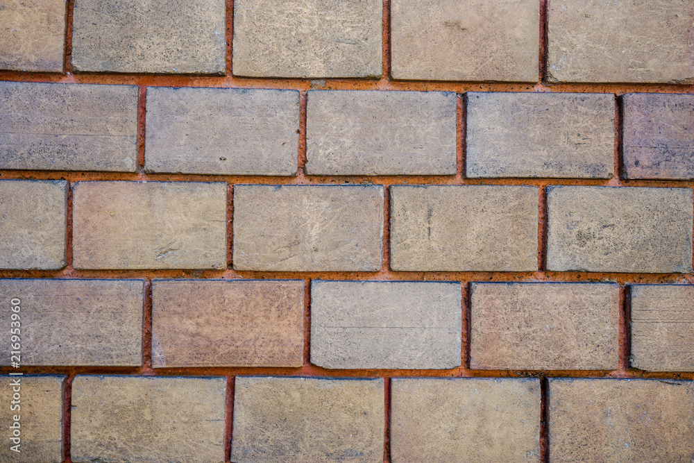 Fototapeta premium old vintage brick wall, full frame background
