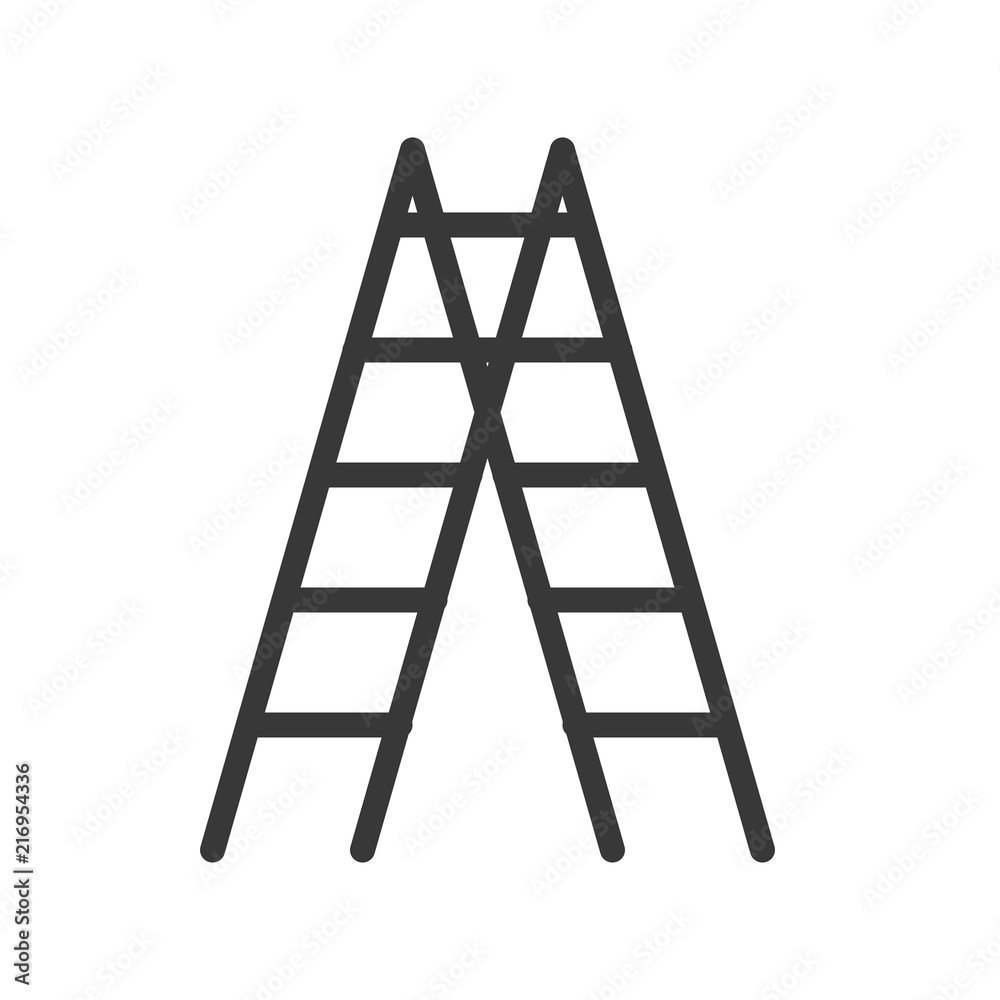 Ladder icon, handyman tool and equipment Ladder icon, handyman tool and equipment