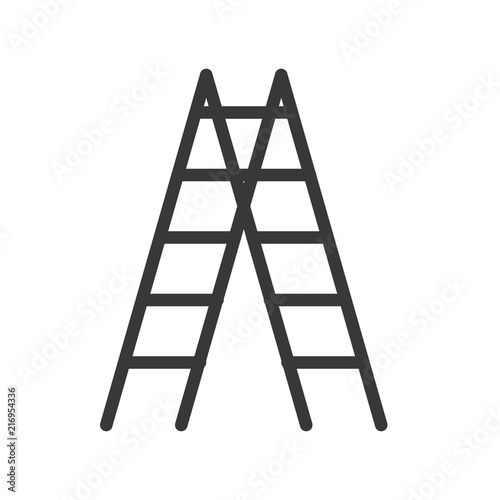 Ladder icon, handyman tool and equipment