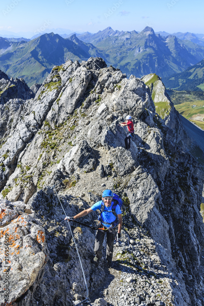 Klettersteig-Tour in imposanter Bergwelt