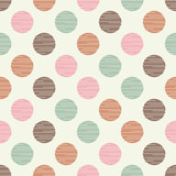 Polka dot seamless pattern. Geometric background. Brushwork. Hand hatching. Scribble texture. Тextile rapport.