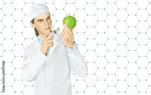Doctor does gmo modification to an apple