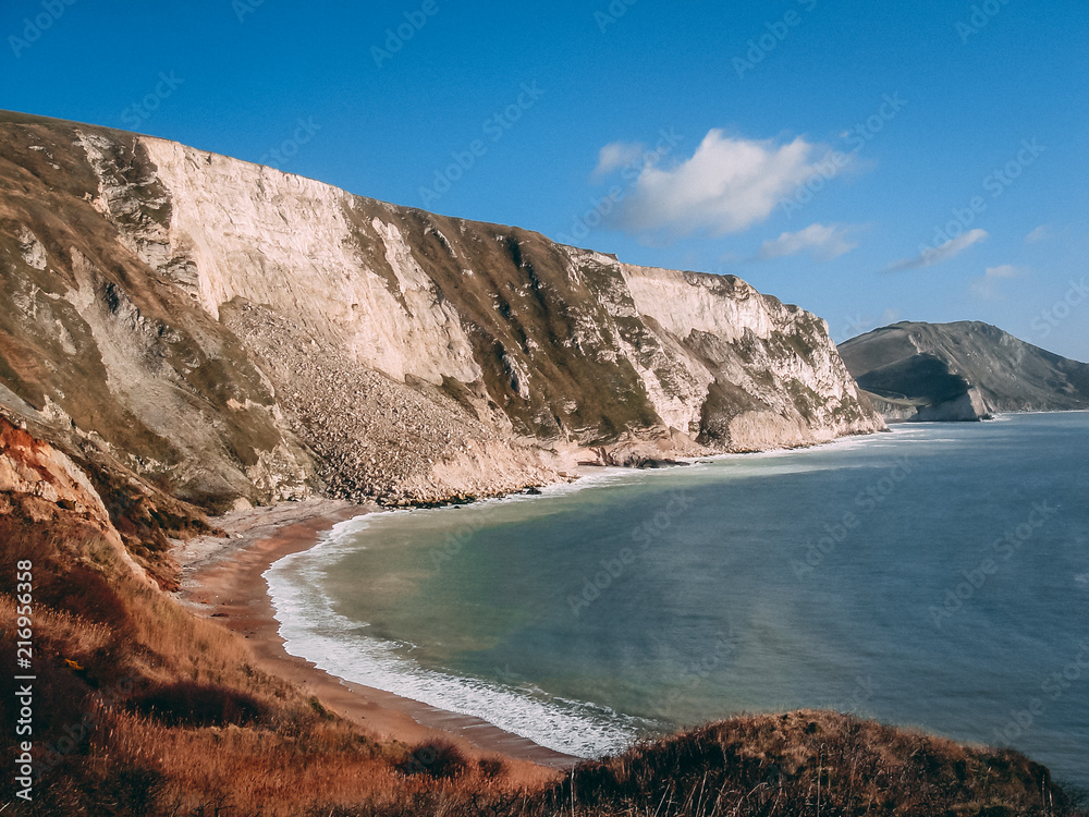 Lulworth Cove. The Jurassic Coast, Lulworth, Dorset, England. English Channel.
