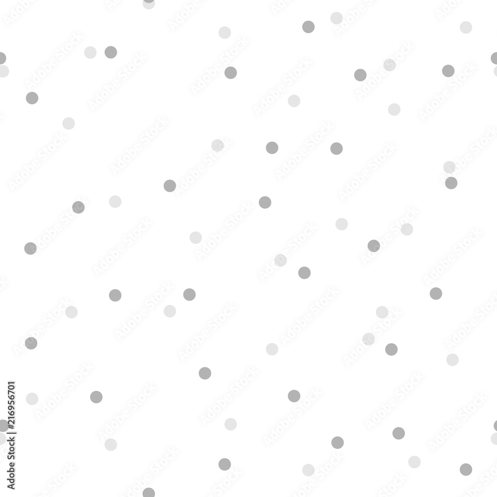 Seamless pattern with round light grey confetti Seamless pattern with round light grey confetti