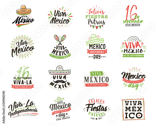 Viva Mexico. Independence day of Mexico. 16 september.
