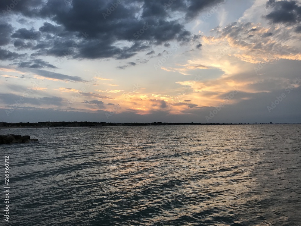 Obraz premium cesenatico sunset