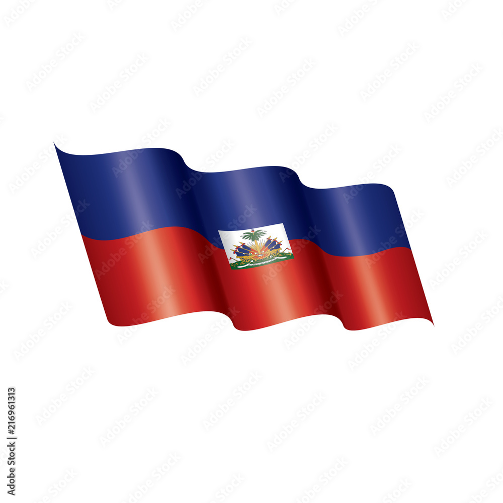 Haiti flag, vector illustration on a white background Haiti flag, vector illustration on a white background