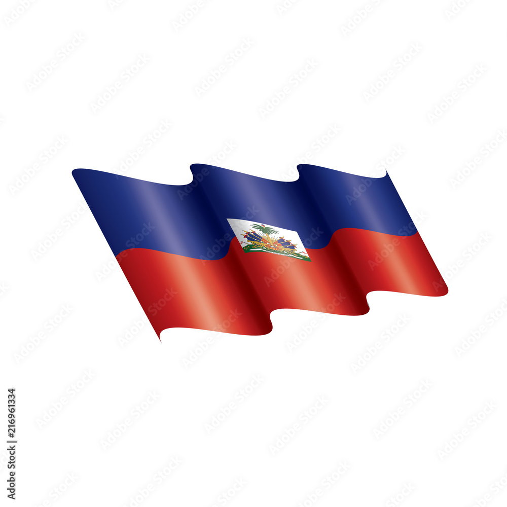 Fototapeta premium Haiti flag, vector illustration on a white background