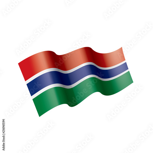 Gambia flag, vector illustration on a white background Free Download Gambia flag, vector illustration on a white background - GFXLoad