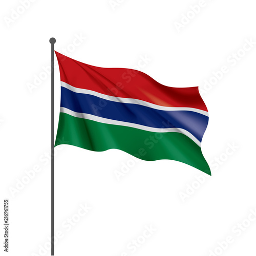 Gambia flag, vector illustration on a white background Free Download Gambia flag, vector illustration on a white background - GFXLoad