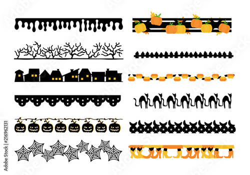 Halloween cute design borders element 