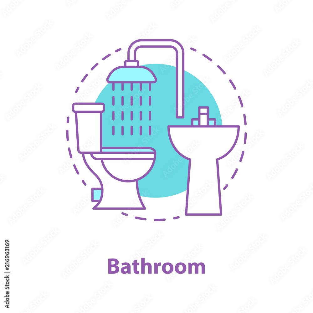 Bathroom furniture concept icon Bathroom furniture concept icon