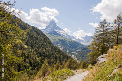 Zermatt, Findeln, Findelbach, Findelschlucht, Sunnegga, Wanderweg, Matterhorn, Zmuttgletscher, Alpen, Wallis, Schweizer Berge, Sommer, Schweiz