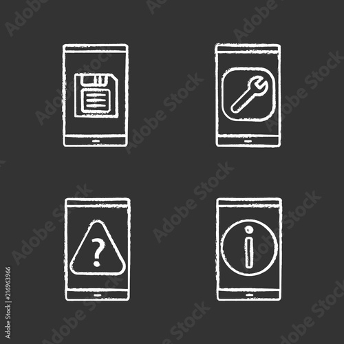 Free Download Smartphone chalk icons set - GFXLoad