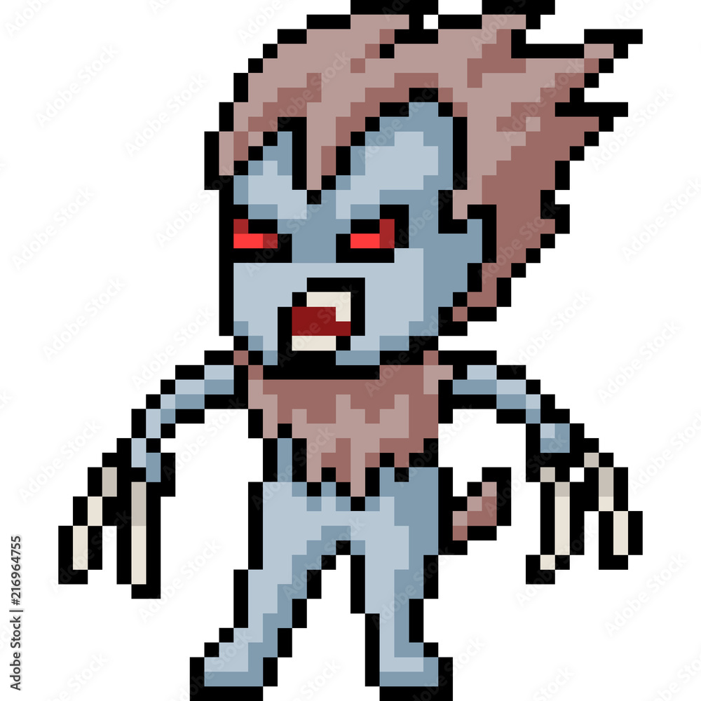 vector pixel art monster vector pixel art monster
