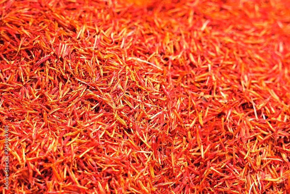 Saffron  full frame image as background.