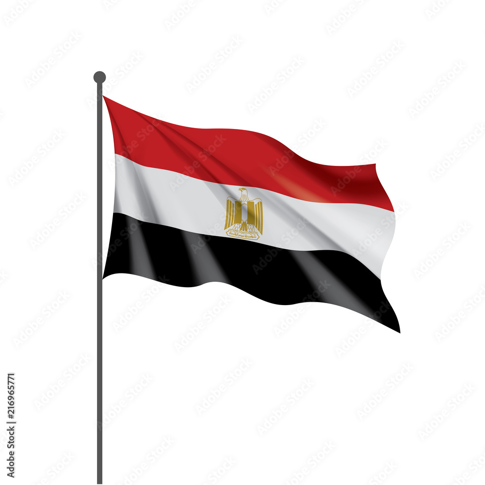 Egypt flag, vector illustration on a white background Egypt flag, vector illustration on a white background