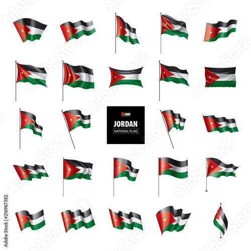 Free Download Jordan flag, vector illustration on a white background - GFXLoad
