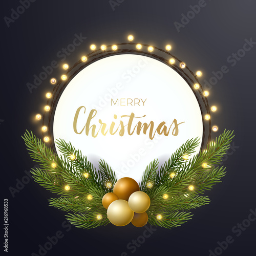 Round Christmas design with...