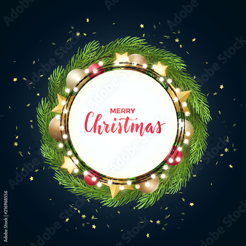 Round Christmas design with...