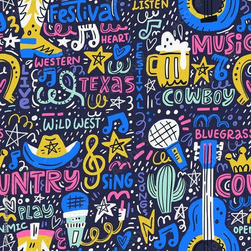 Country Music Pattern © faveteart