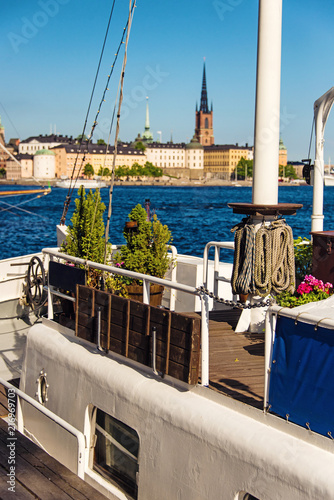 Photography Old town of Stockholm - popular touristic attraction. Sweden