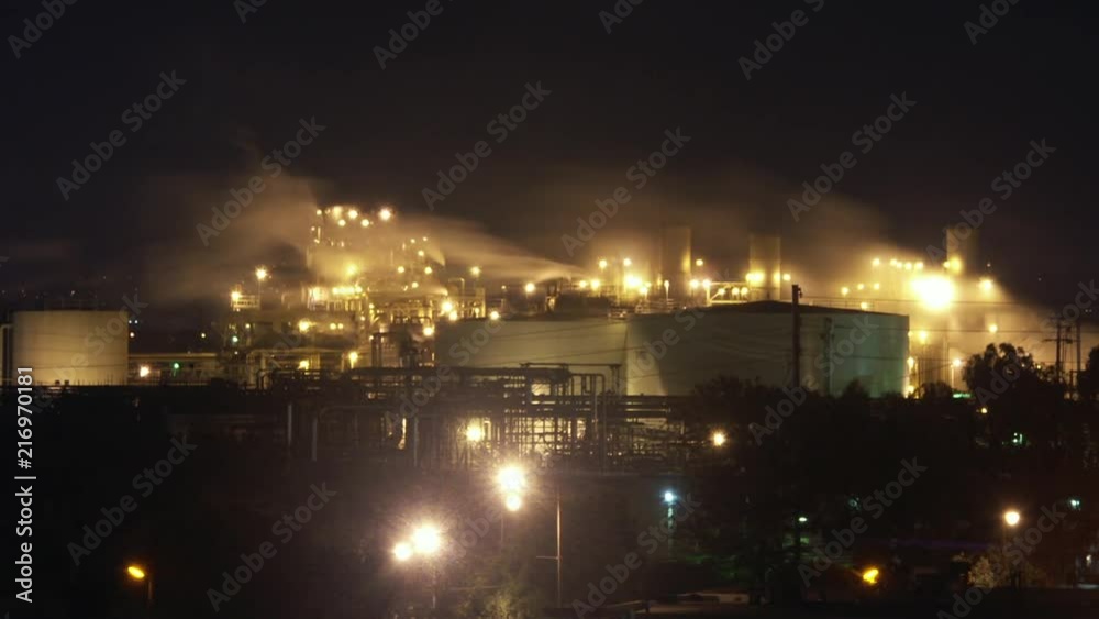 Timelapse of factory landscape El Segundo California Timelapse of factory landscape El Segundo California