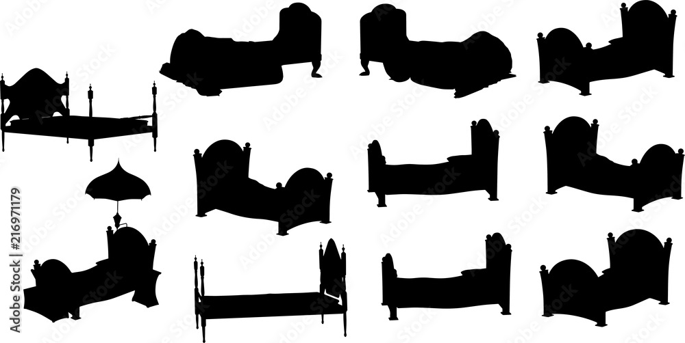ベッドのシルエット Stock ベクター Adobe Stock ベッドのシルエット Stock ベクター Adobe Stock