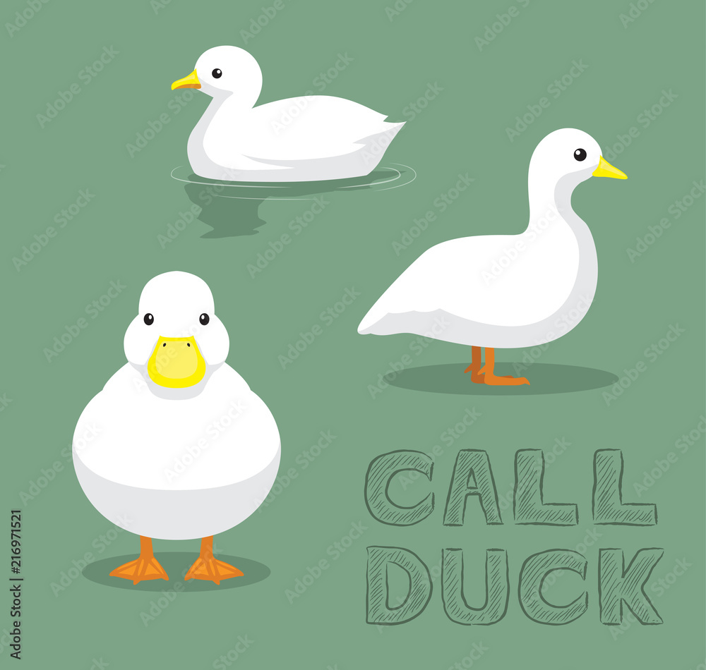 Duck Call Cartoon Vector Illustration